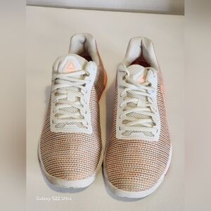 Reebok White and Orange Sneakers